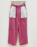 migh-T by Kumiko Watari craft race orduroy pants (Pink)