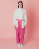 migh-T by Kumiko Watari craft race orduroy pants (Pink)