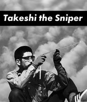 [T-Shirts Fair2022 Sample] Mototakeshi Sheet Metal Sniper Takeshi E L White