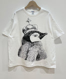 【20%off】migh-T by Kumiko Watari  キングペンギンのオーバーサイズTシャツ White